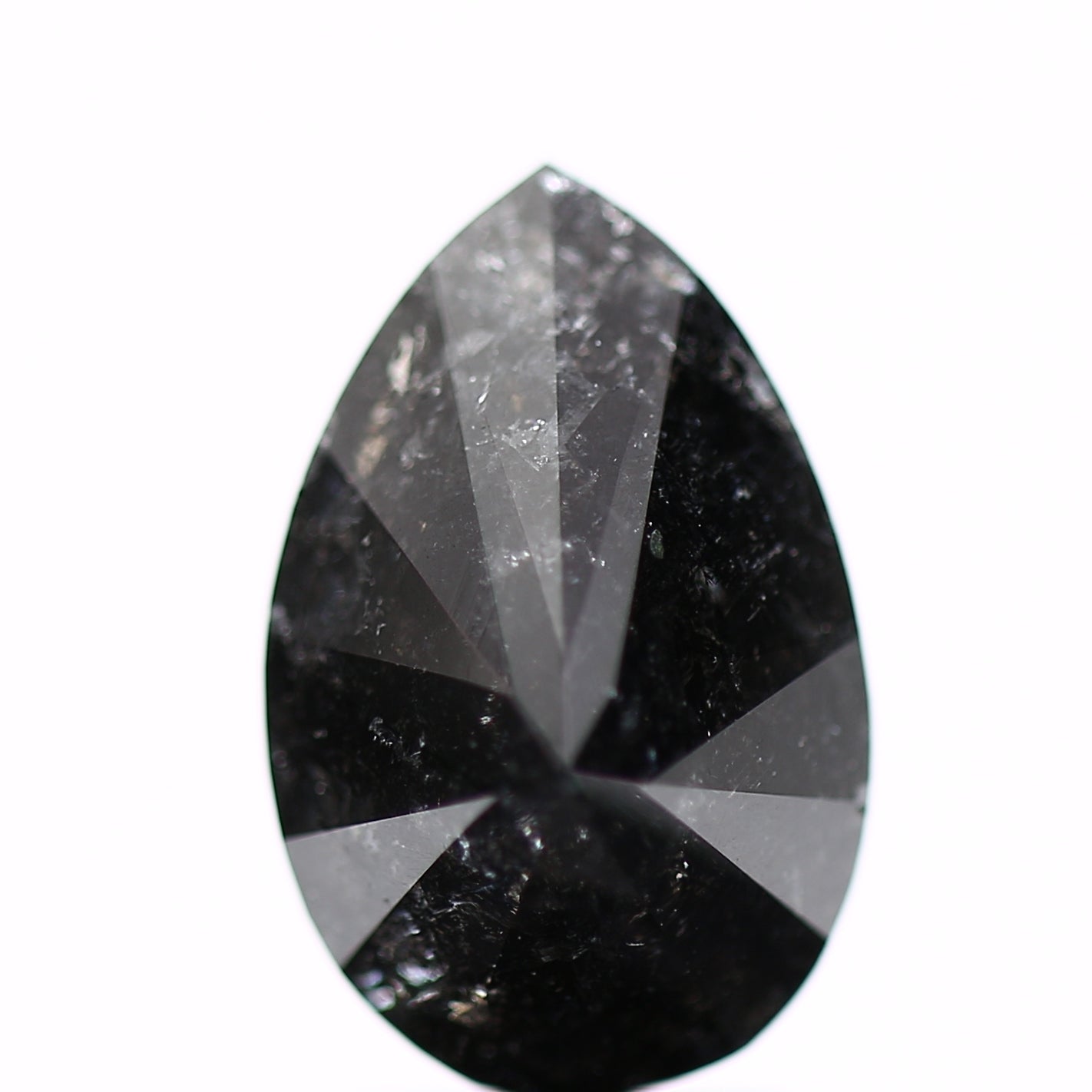 3.26 Carat Natural Pear Celestial Black Diamond For Design Ring