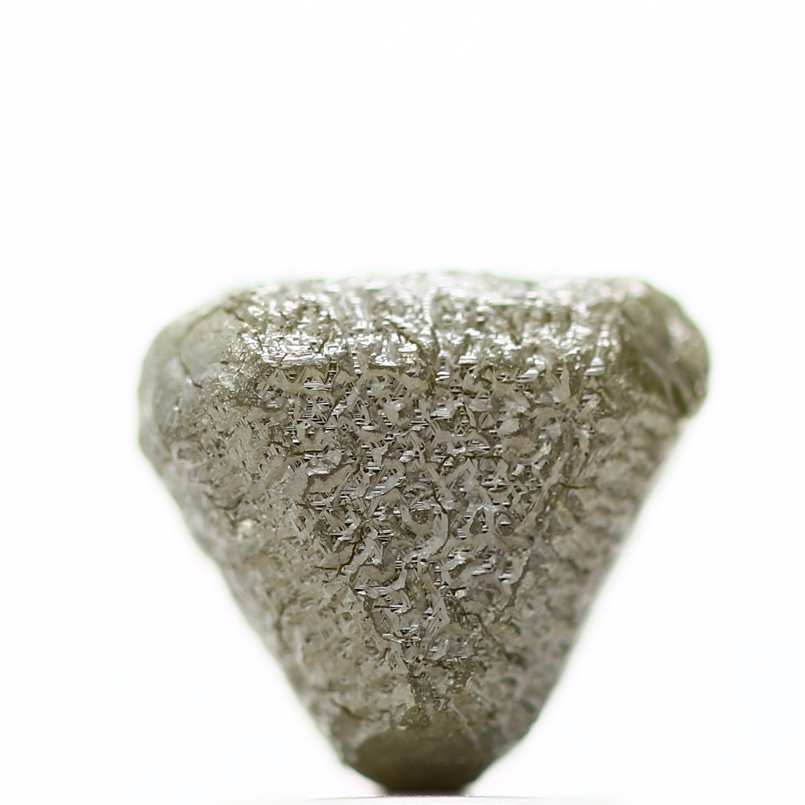 2.35 Carat Fancy Green Gray Macle Natural Rough Diamond 7.50 MM - Blackdiamond