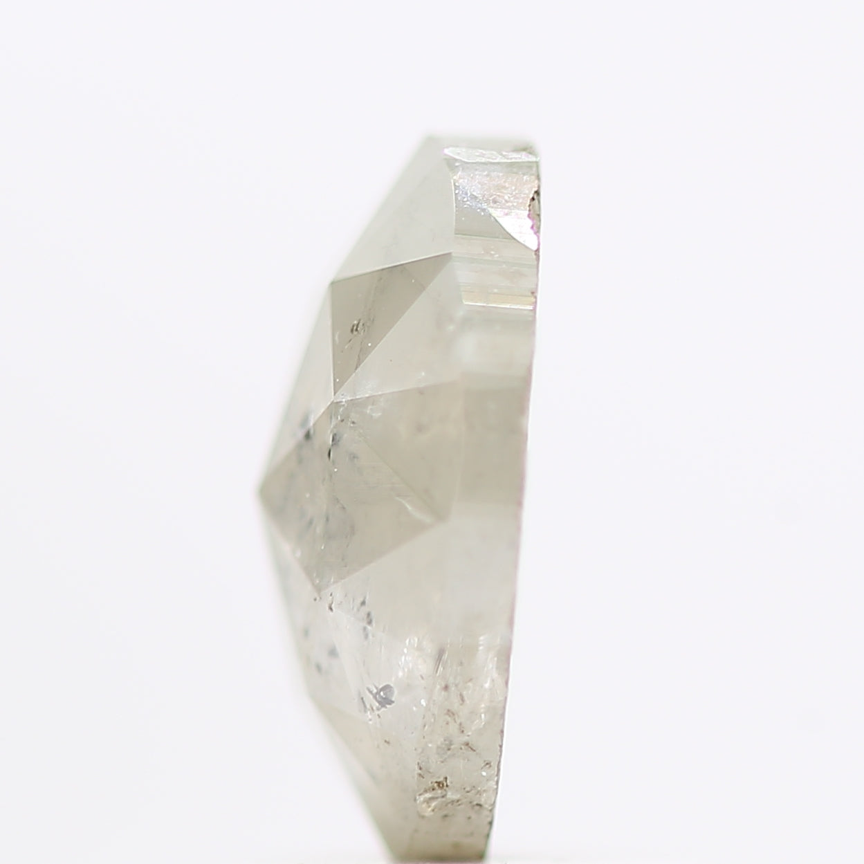 1.01 Carat Natural Oval Rose Cut Icy Diamond 7.70 MM