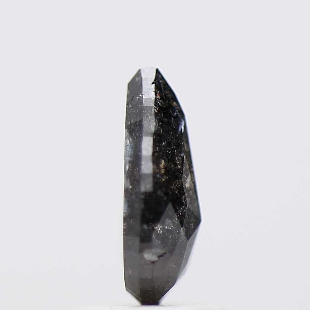 1.13 Carat Gray Natural Pear Rose Cut Loose Diamond
