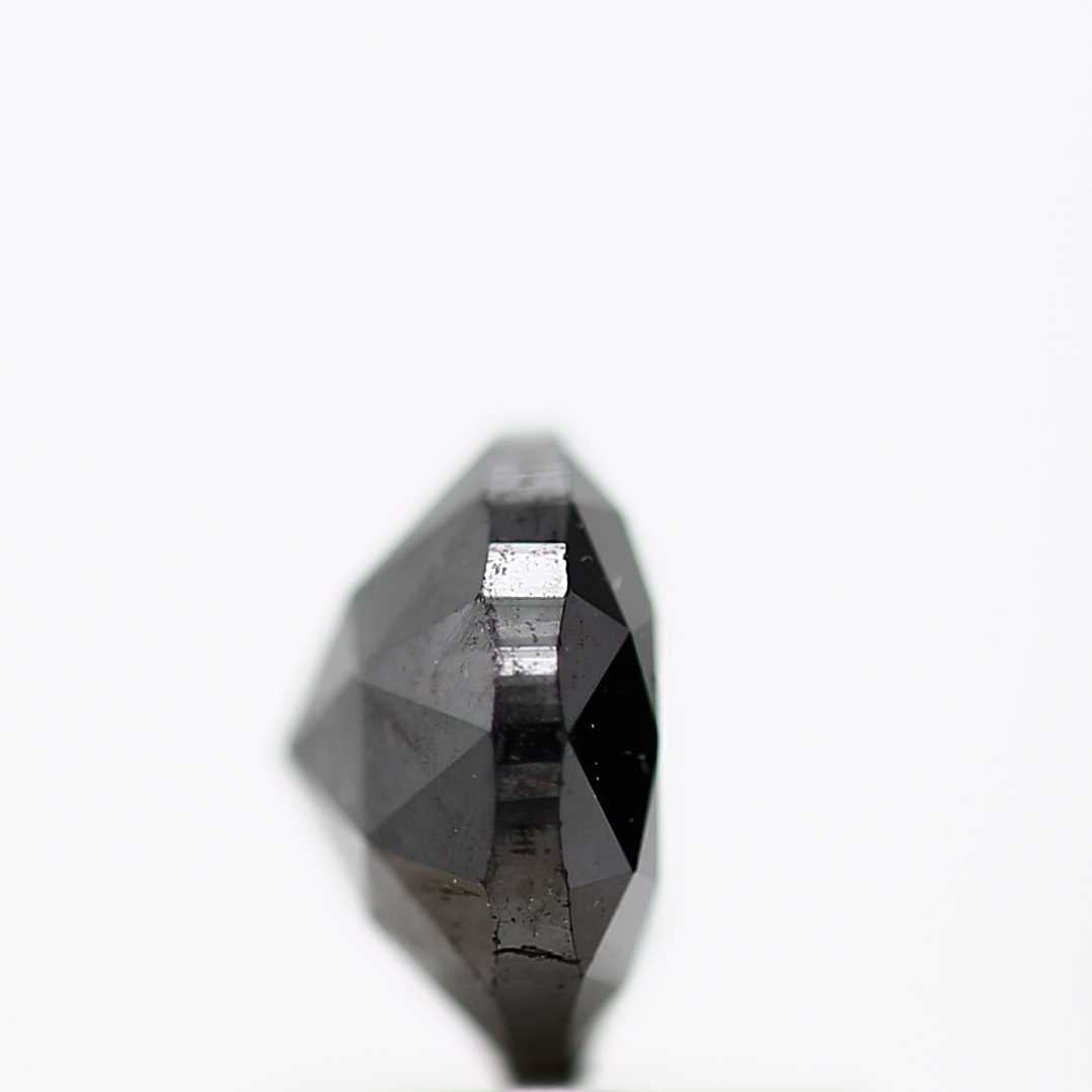 1.45 Carat Fancy Black Oval Shape Salt and Pepper Diamond 8.10 MM