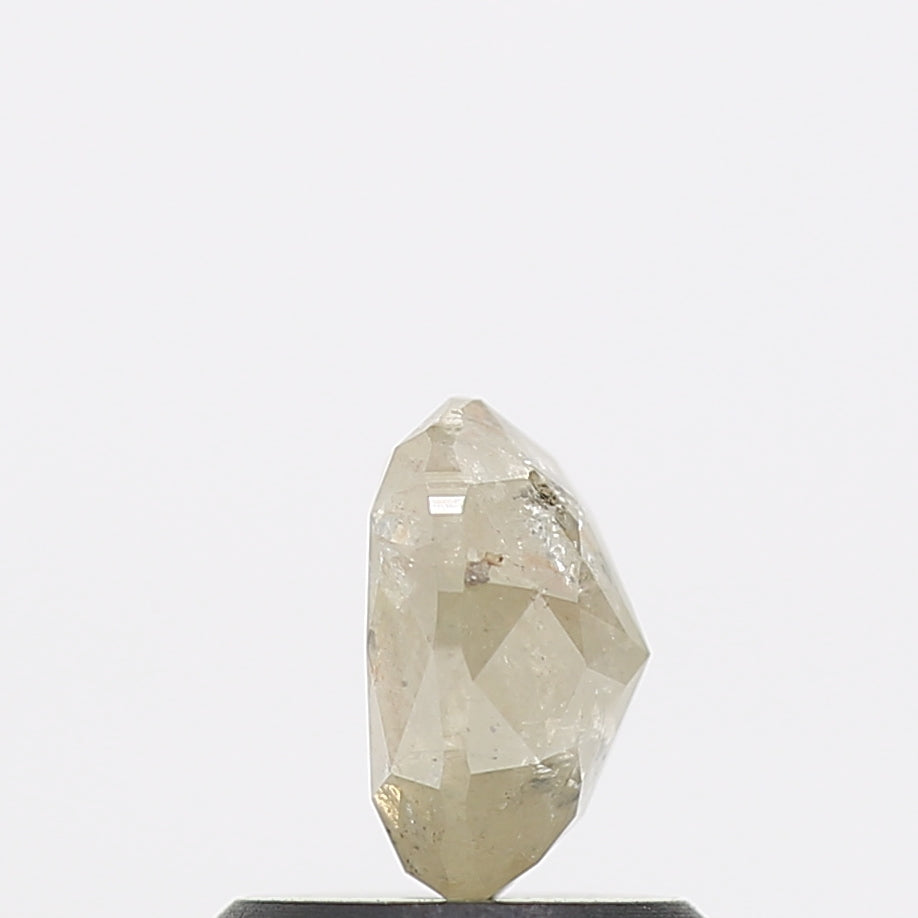 0.77 ct Design Salt and Pepper Brilliant Oval Diamond Ring Solitaire