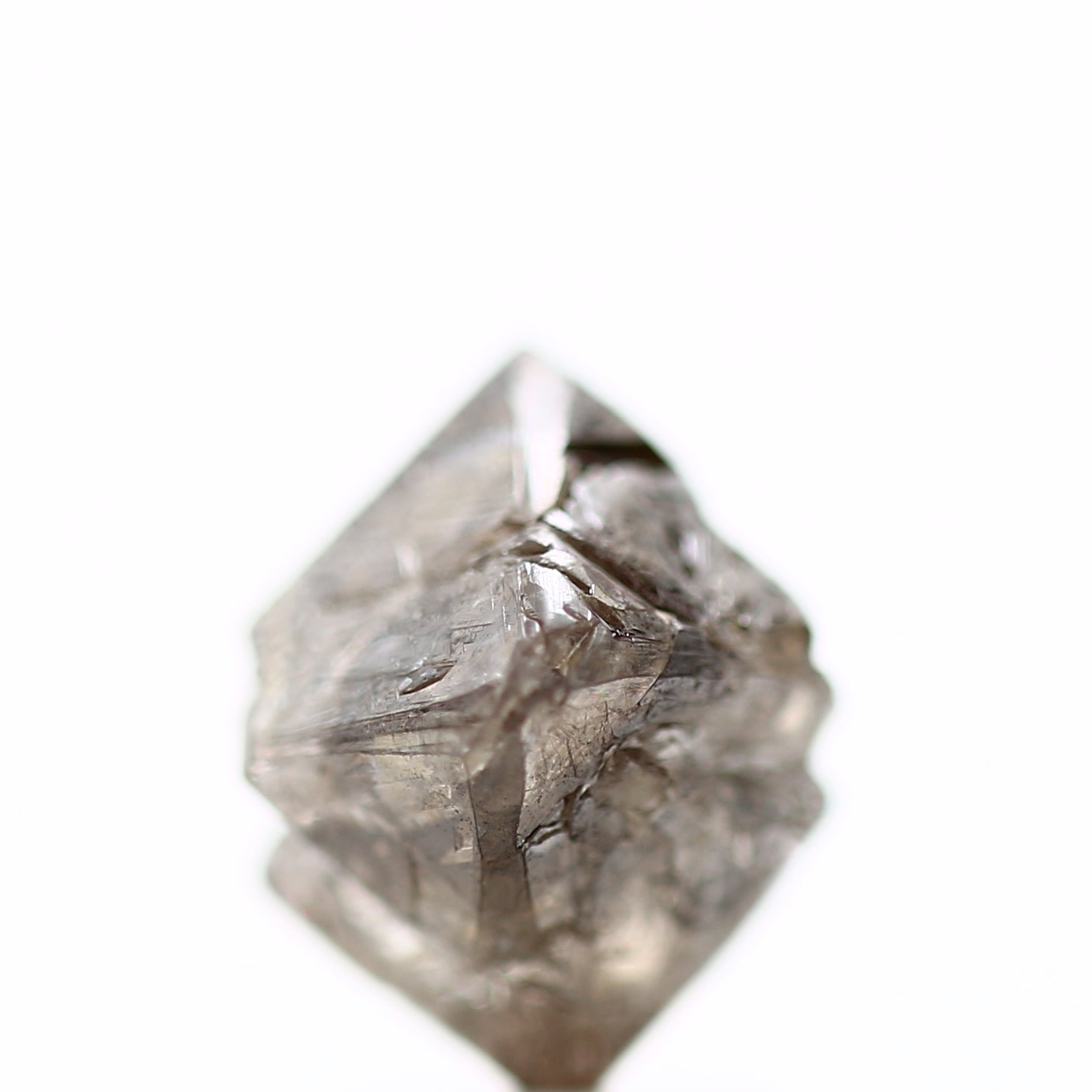3.56 Carat Natural Fancy Cognac Brown Octahedron Rough Diamond 8.15 MM - Blackdiamond