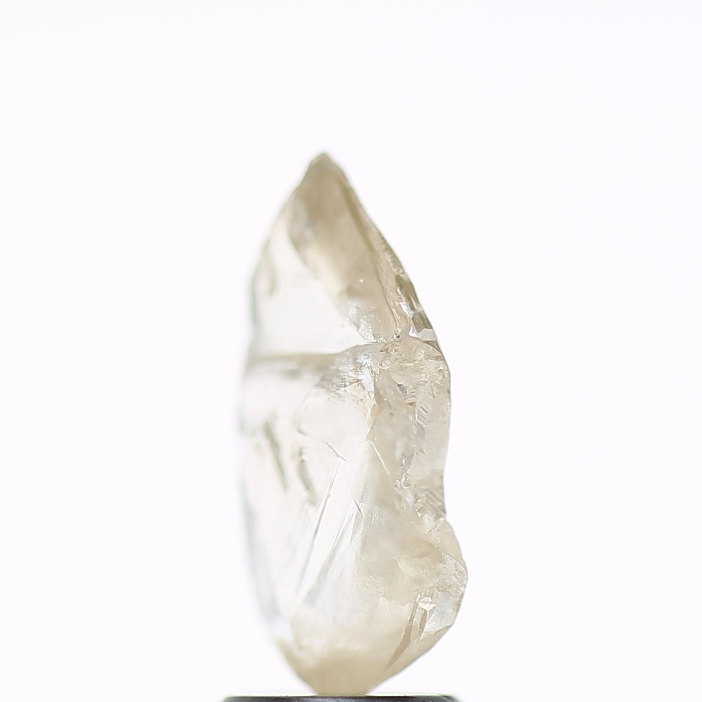 2 Carat Natural Clear Light Brown Rough Diamond 12.9 MM