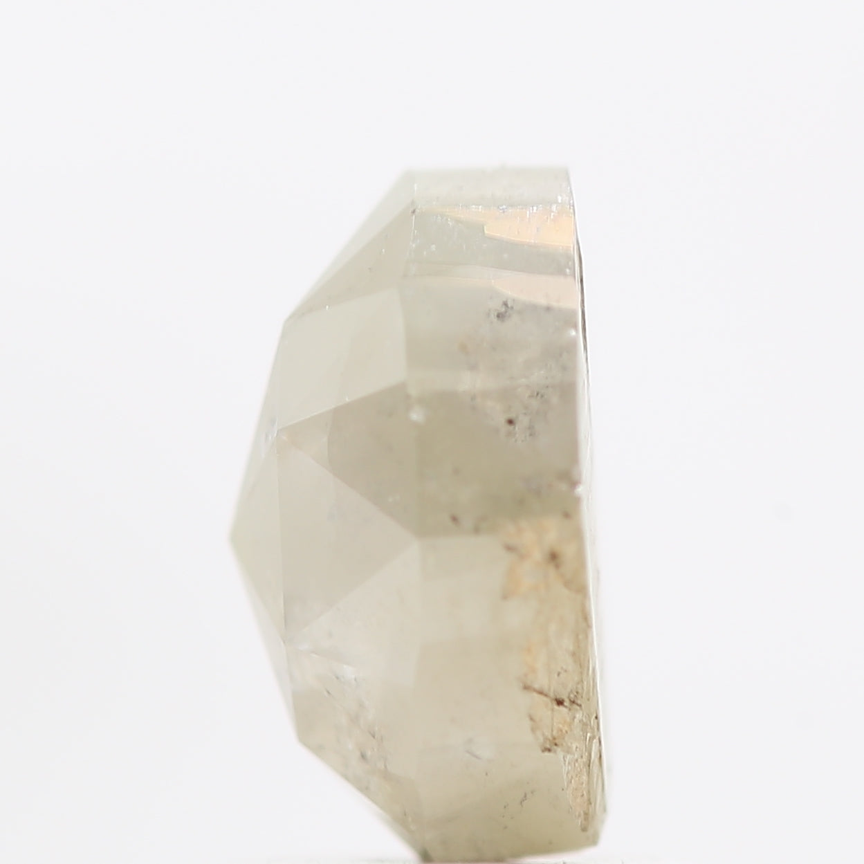 1.43 Carat Natural Oval Shape Rose Cut Icy Diamond 7.30 MM