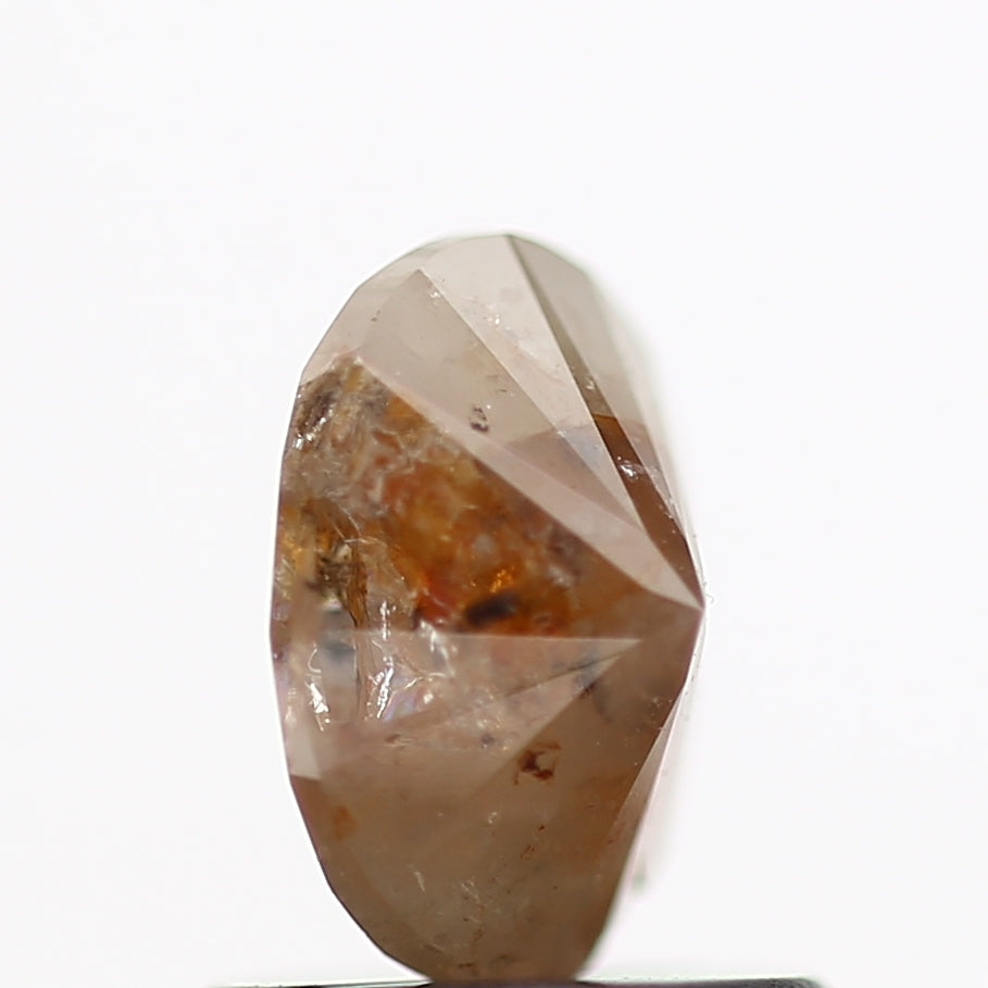 0.81 Carat Orange Oval Cut Natural Diamond 6.70 MM
