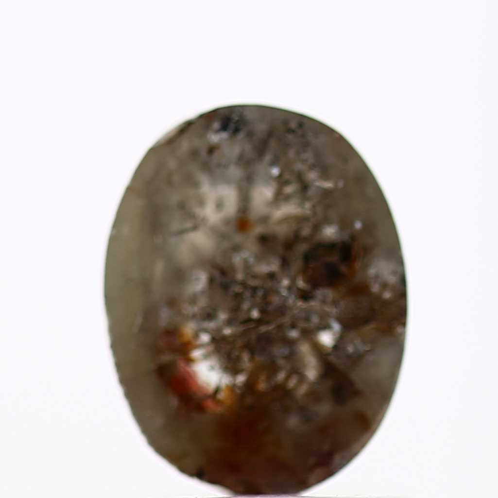 1.09 Carat Gray Oval Rose Cut Natural Loose Diamond 7.50 MM