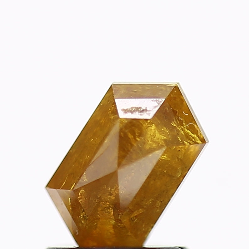 1 Carat Elongated Hexagon Salt and Pepper Diamond Yellow 7.5 MM