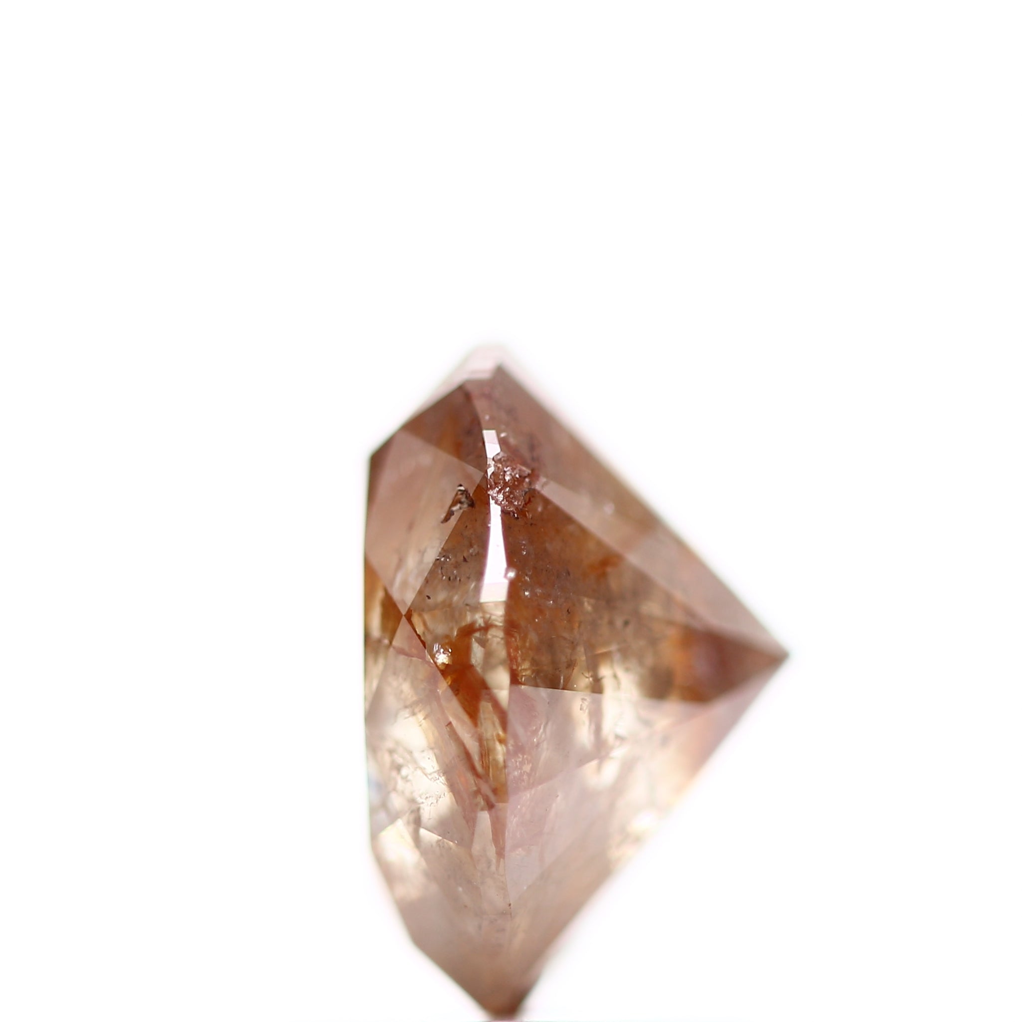 1.71 Carat Design Orange Oval Diamond Cut Ring 7.93 MM