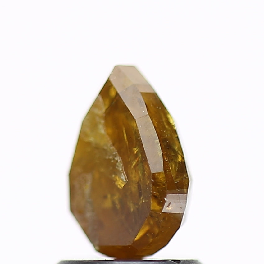 1.33 Carat Pear Salt and Pepper Diamond Natural Yellow 7.6 MM