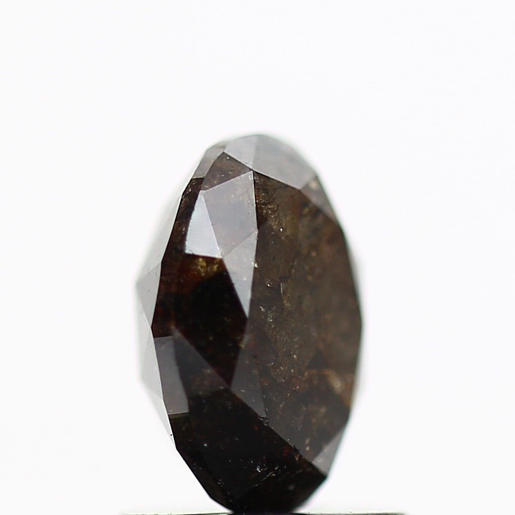 1.27 Carat Oval Double Cut Salt and Pepper Loose Natural Diamond 7.2 MM