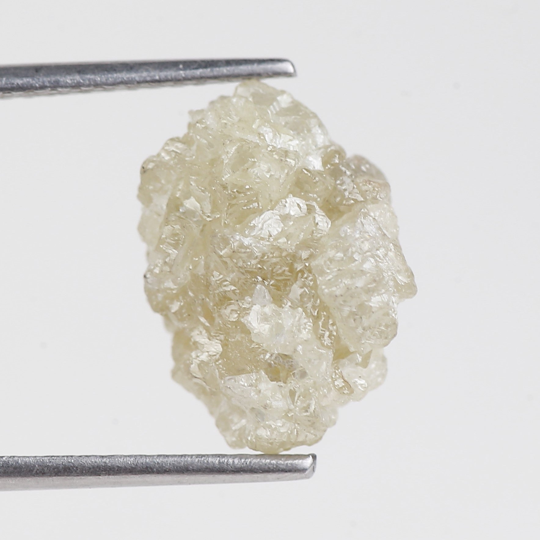 7.10 Carat Natural Rough Raw Yellowish White Diamond 12.92 MM
