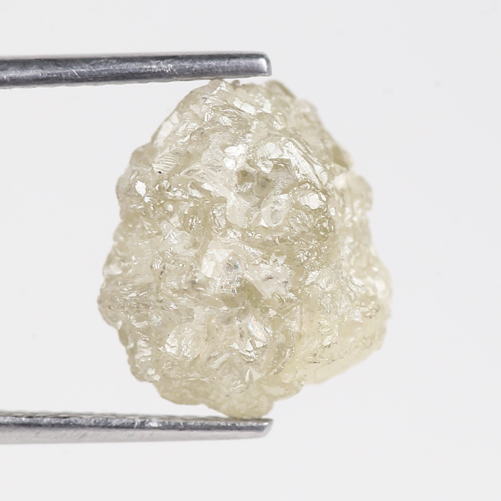 7.24 Carat Natural Snow Rough Uncut Raw Diamond 12.05 MM