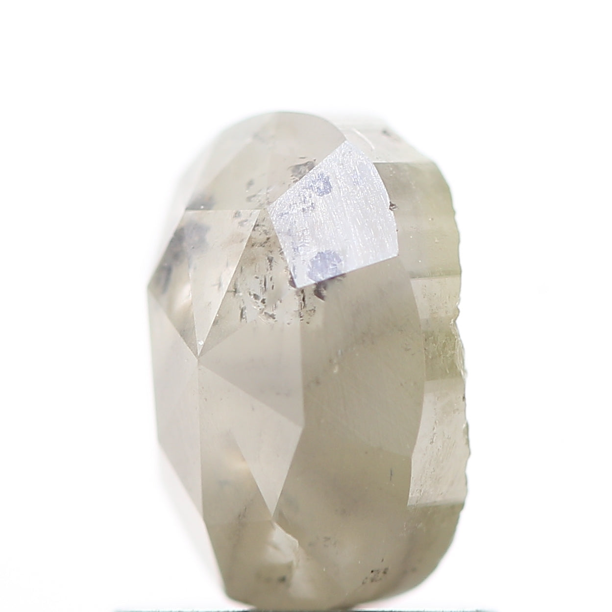 1.21 Carat Salt and Pepper Rose Cut Oval Diamond 7 MM