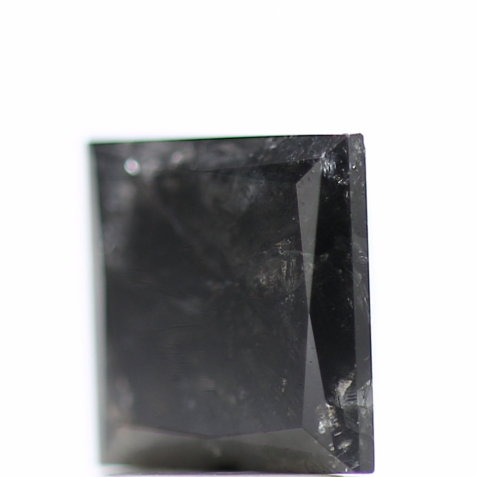 1.5 Ct Black Diamond Natural Princess Cut Loose Stone 6.47 MM