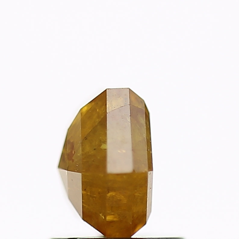 1.38 Carat Fancy Yellow Hexagon Salt and Pepper Diamond 6.8 MM