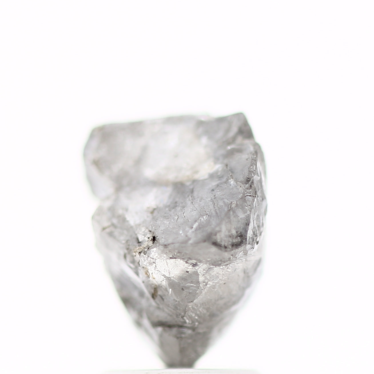 3.33 Carat Natural Gray Crystal Raw Rough Diamond 9.24 MM - Blackdiamond