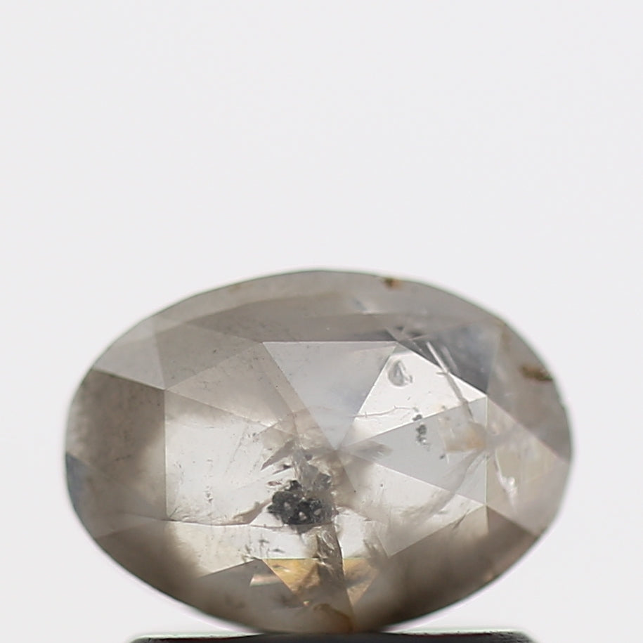 0.55 Carat Oval Cut Natural Pepper And Salt Diamond 6.30 MM