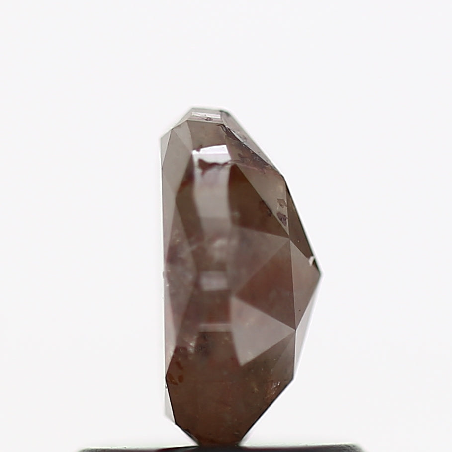 0.80 Carat Natural Rustic Oval Red Diamond 6.6 MM