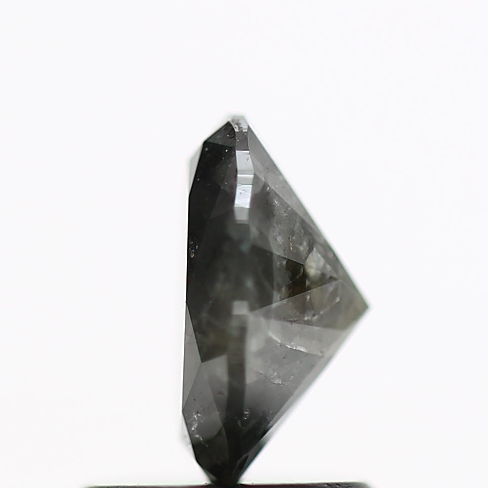 0.88 Carat Fancy Gray Oval Brilliant Cut Natural Diamond 7.2 MM