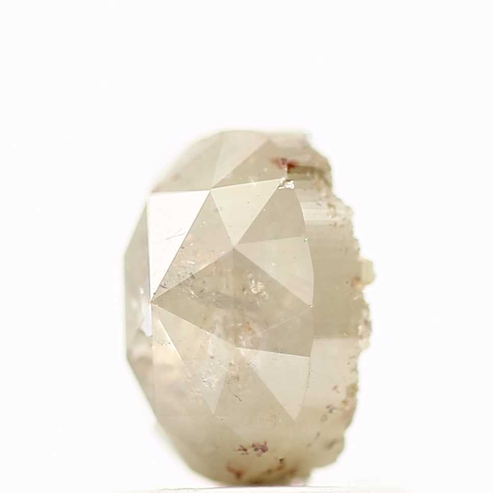 1.21 Carat Gray Oval Rose Cut Natural Loose Diamond 6.85 MM