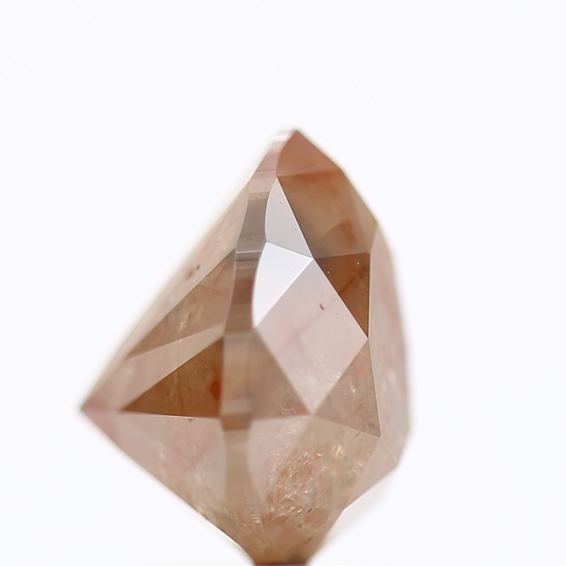 2.12 Carat Pear Cut Orange Salt And pepper Diamond 8.38 MM