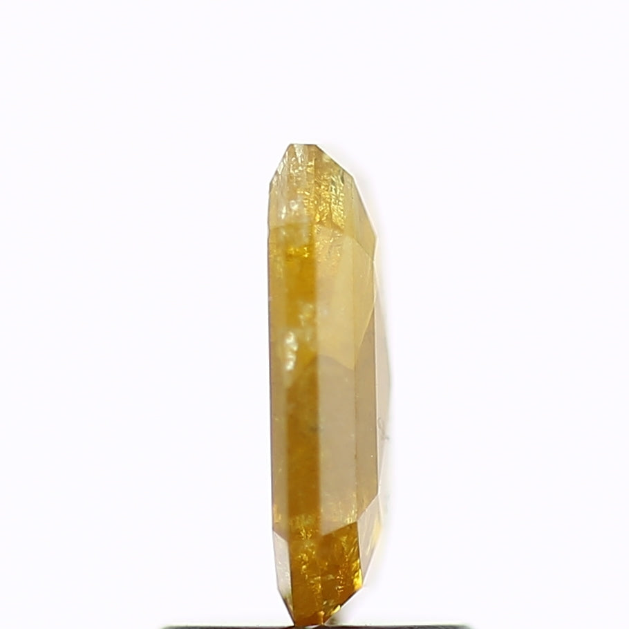 1.12 Carat Natural Yellow Emerald Salt and Pepper Diamond 8.4 MM