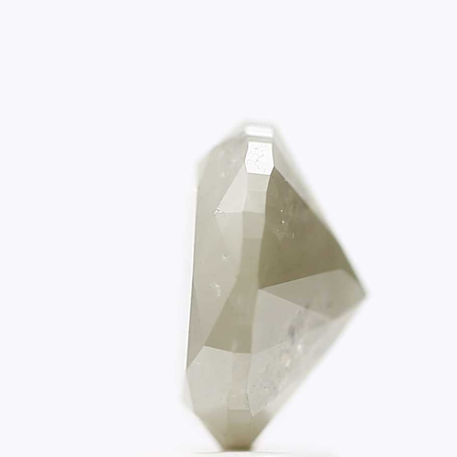 2.73 Carat Gray Oval Cut Rustic Natural Diamond 9.6 MM