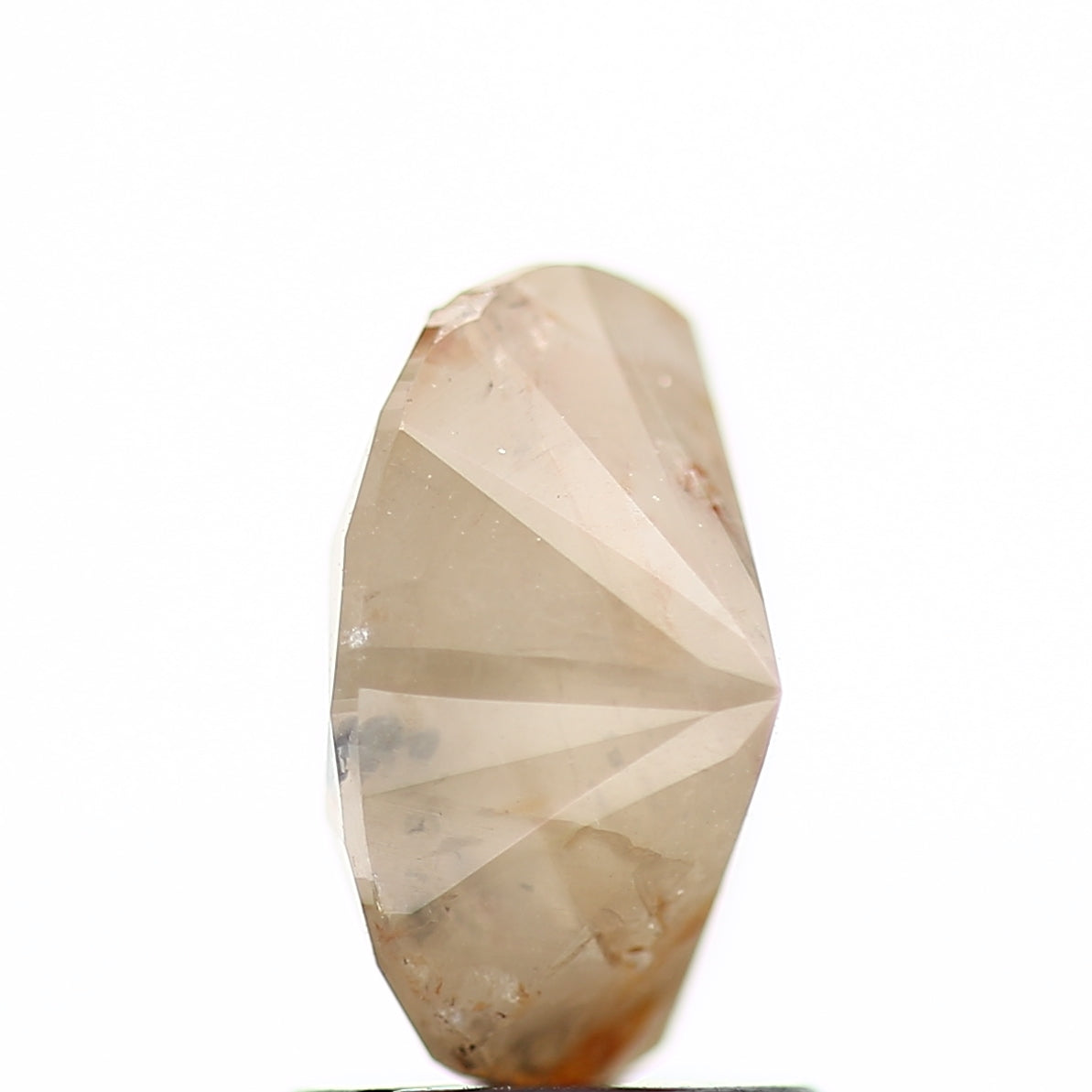 1.81 Carat Peach Oval Salt and Pepper Diamond 8.61 MM