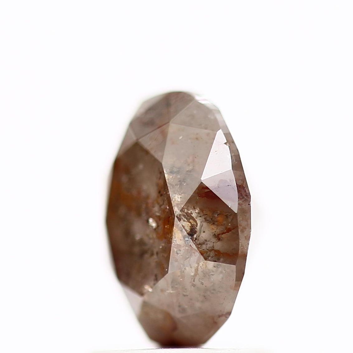 1.74 Carat Oval Diamond Cut Red Salt and Pepper Diamond 7.96 MM