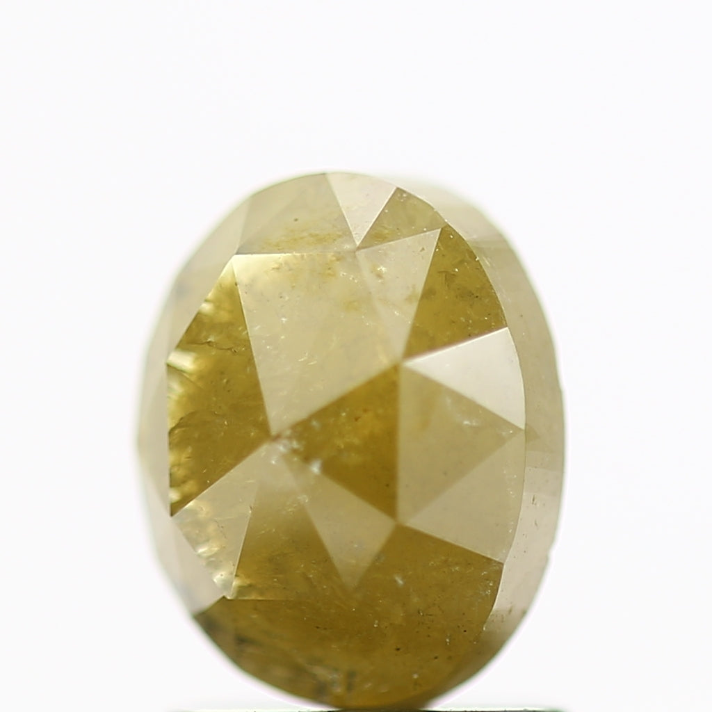1.45 Carat Oval Cut Natural Yellow Salt and Pepper Loose Diamond 7.3 MM