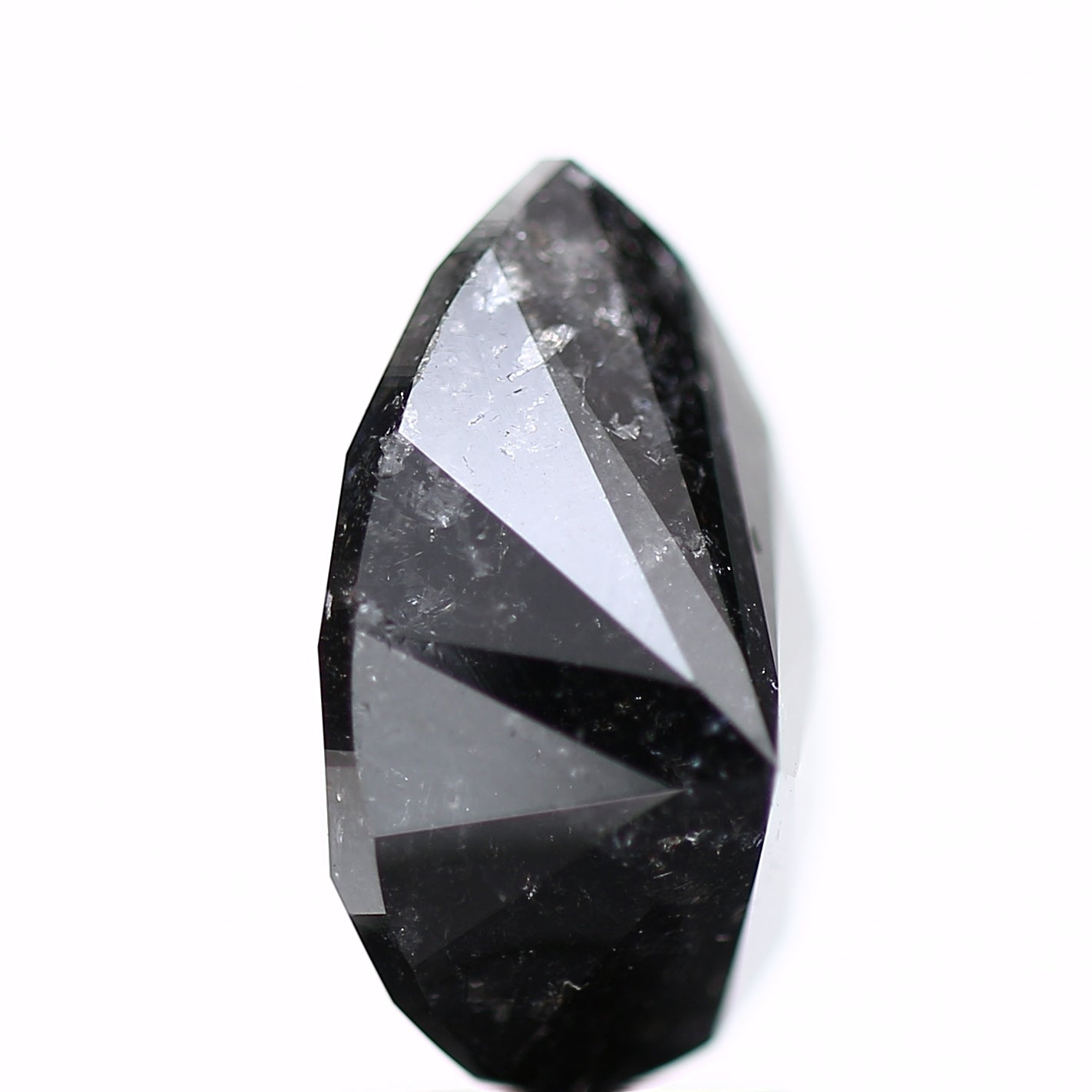 3.26 Carat Natural Pear Celestial Black Diamond For Design Ring