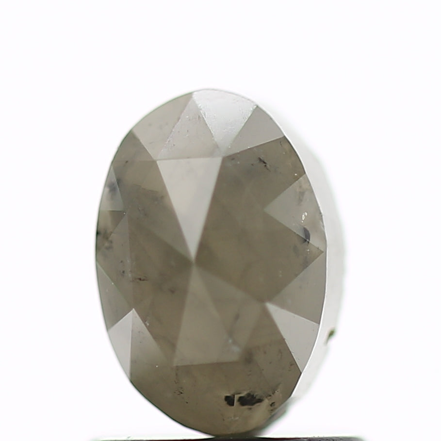 1.17 Carat Natural Gray Oval Salt and Pepper Diamond 6.9 MM