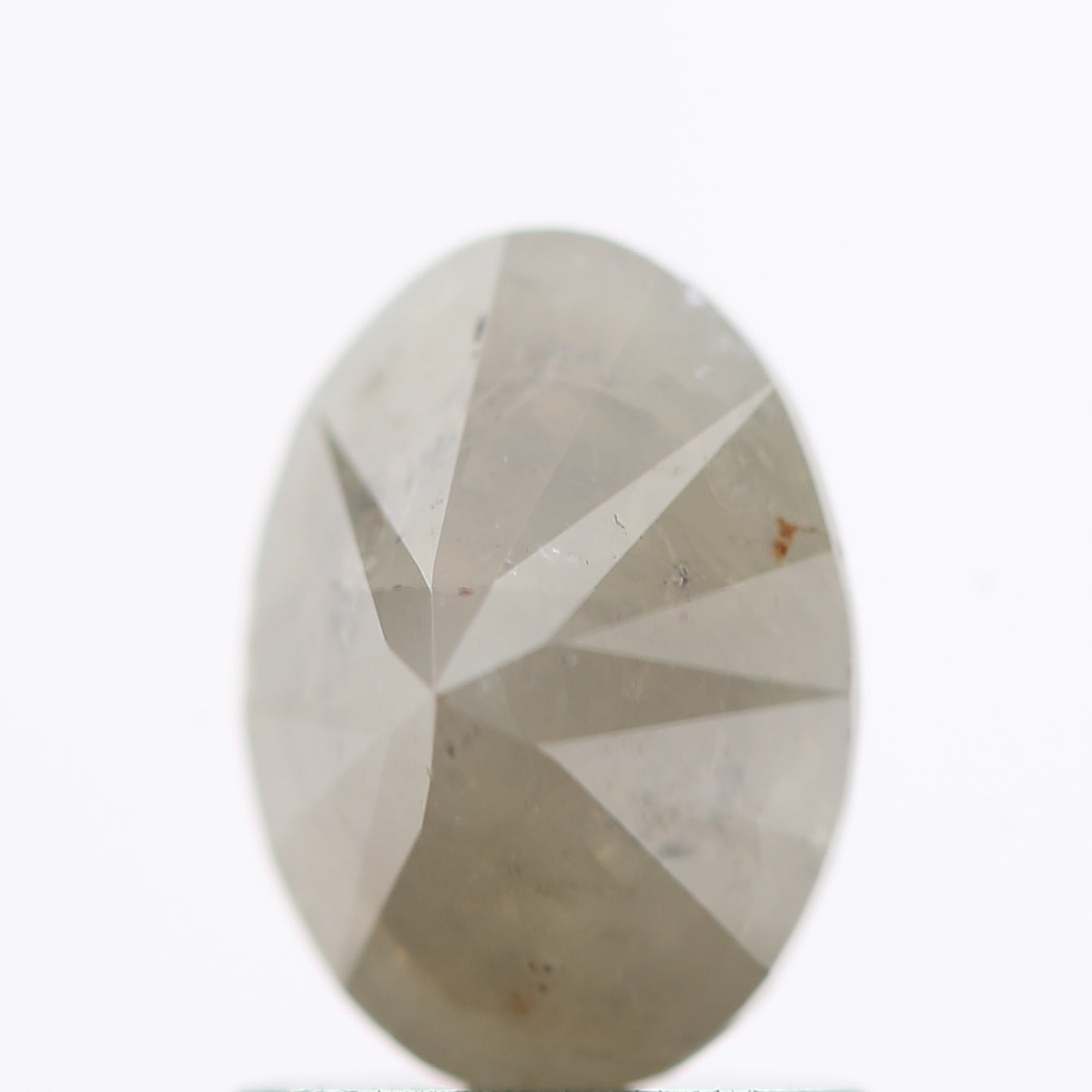 1.13 Carat Brilliant Oval Cut Salt and Pepper Diamond 7.48 MM