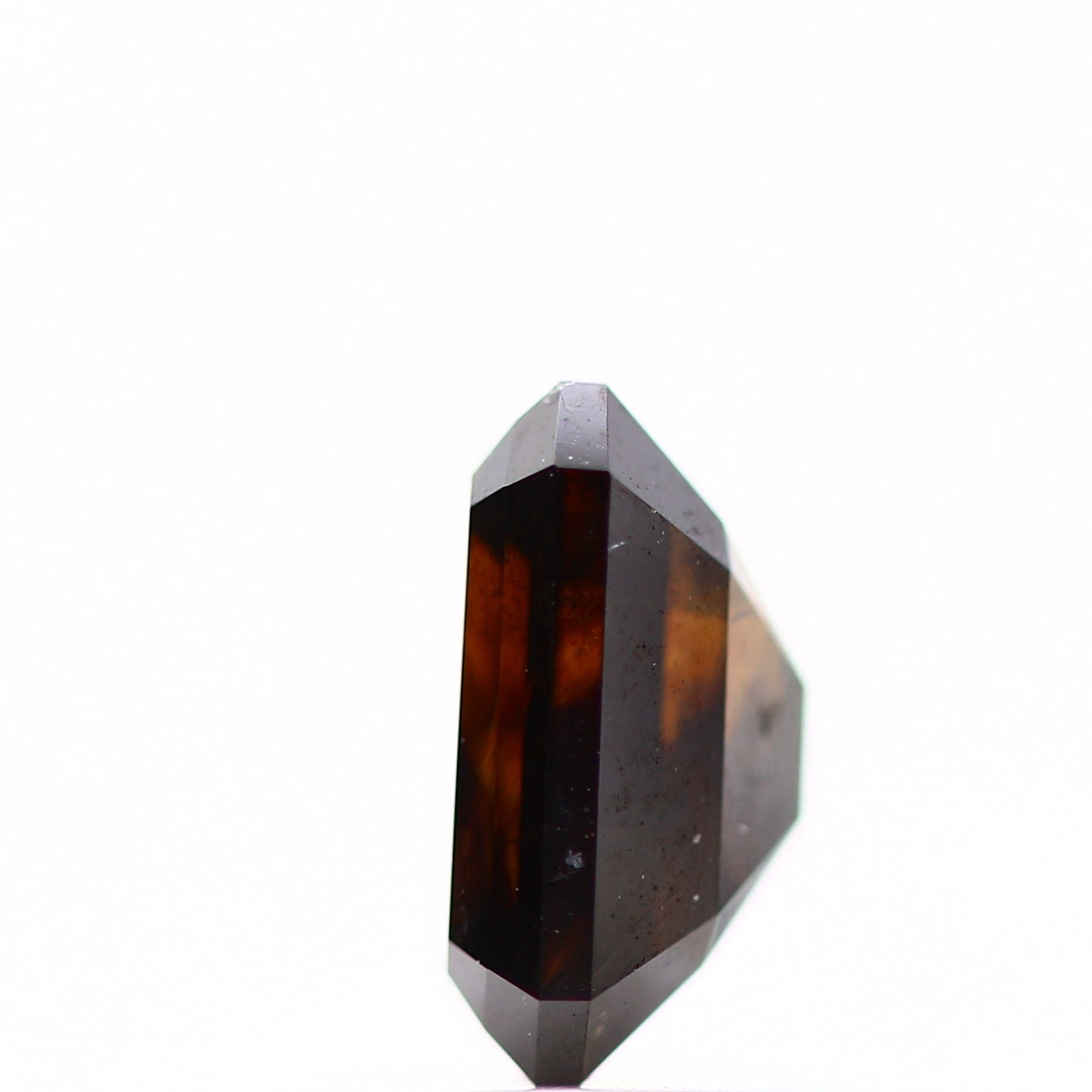 1.10 Carat 6.85 MM Fancy Cognac Emerald Cut Salt and Pepper Diamond - Blackdiamond