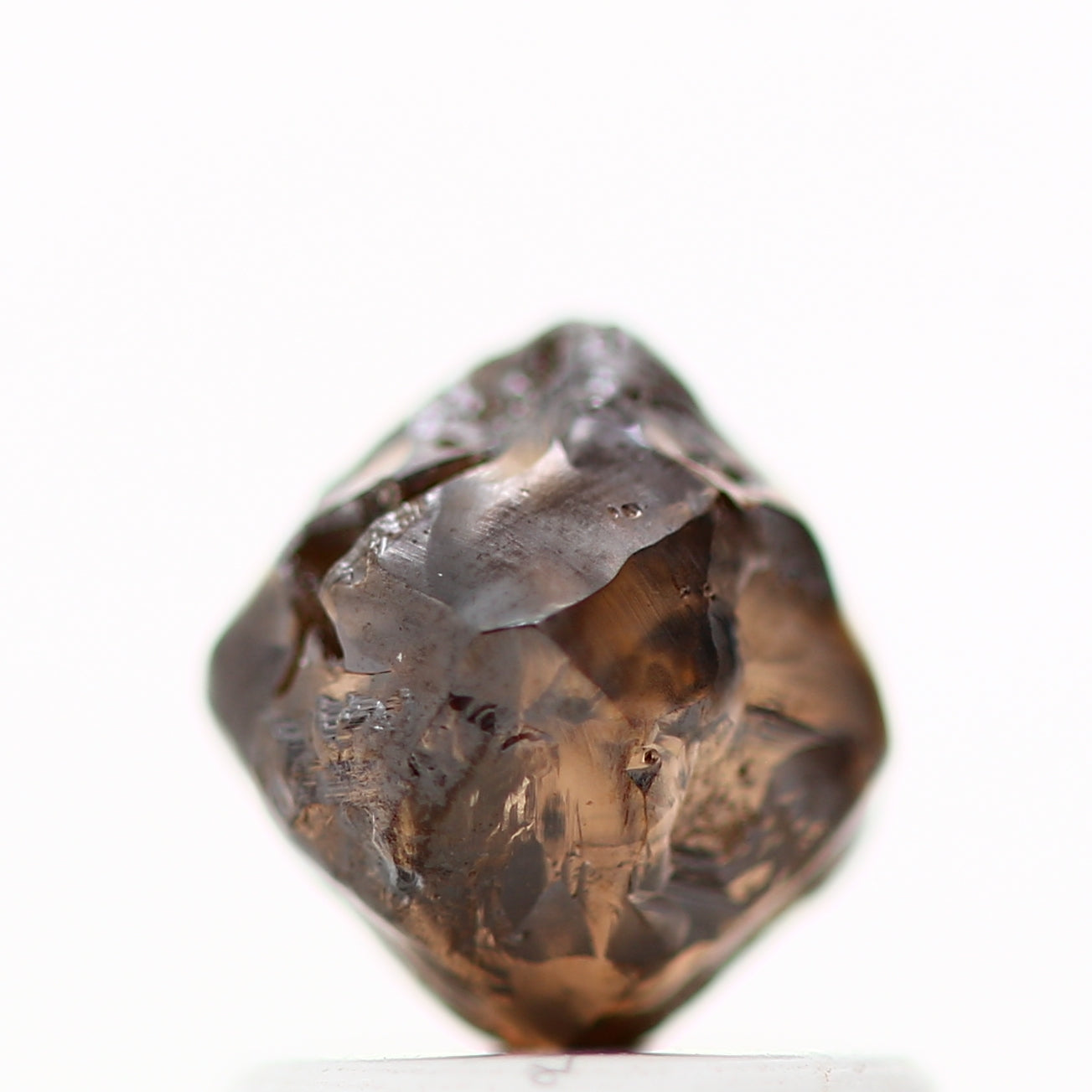 1.26 Carat Natural Cognac Brown Crystal Raw Rough Diamond 5.50 MM - Blackdiamond