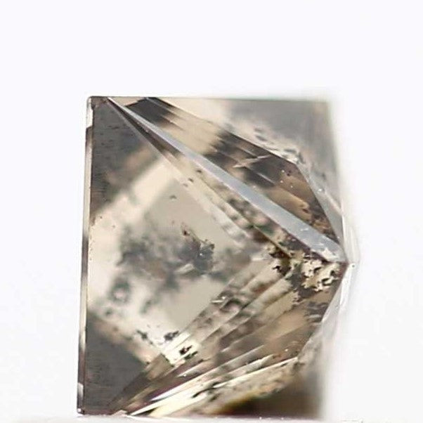 0.52 Carat 4.5 MM Natural Fancy Brown Princess Cut Salt Pepper Diamond - Blackdiamond