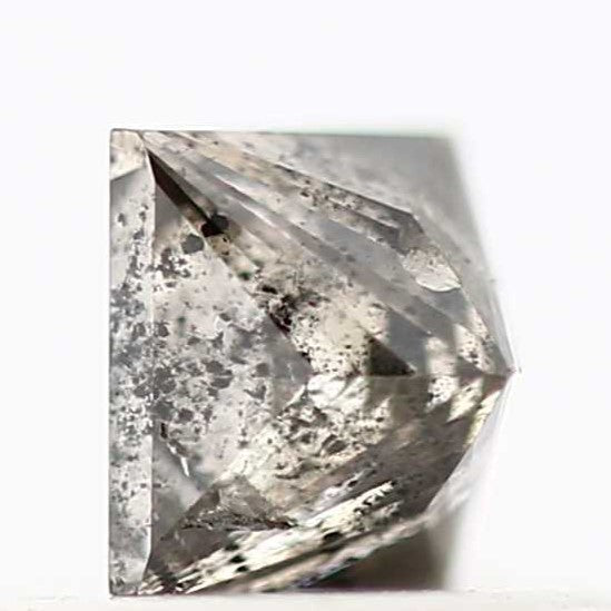 0.45 Carat 4 MM Natural Brown Princess Cut Salt and Pepper Diamond - Blackdiamond