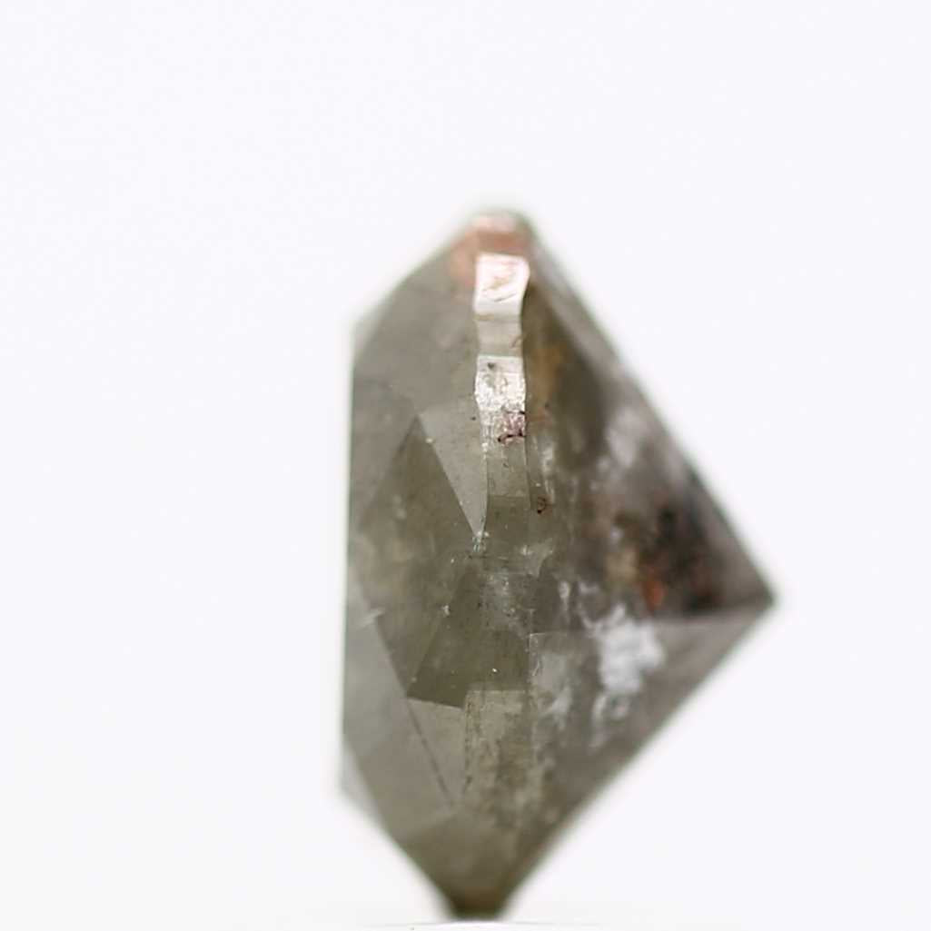 1.38 Carat Gray Oval Shaped Salt n Pepper Diamond 7.40 MM