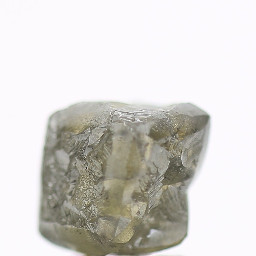 4.73 Carat Natural Grey Crystal Rough Cube Diamond 7.5 MM