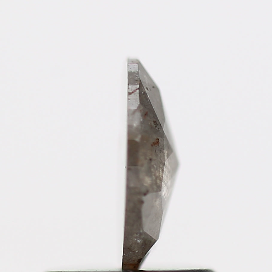 0.52 Carat Oval Rose Cut Salt and Pepper Diamond 6.80 MM