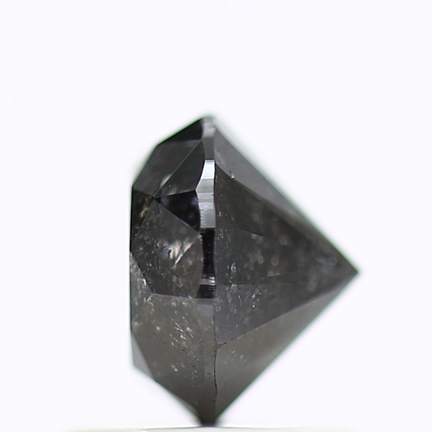 1 Carat Natural Black Round Cut Salt and Pepper Diamond 5.90 MM