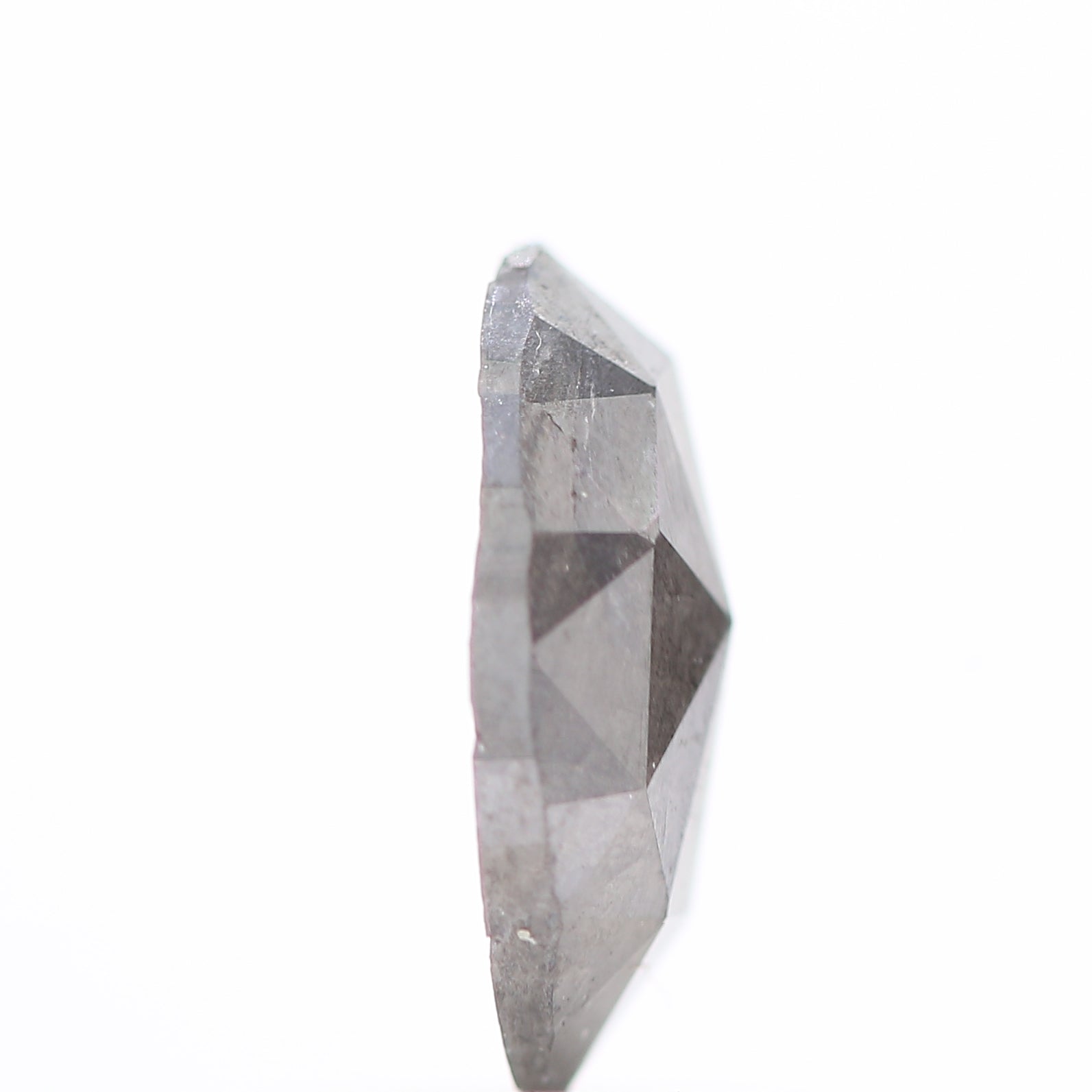 0.82 Carat Fancy Gray Rose Cut Oval Diamond 8.50 MM