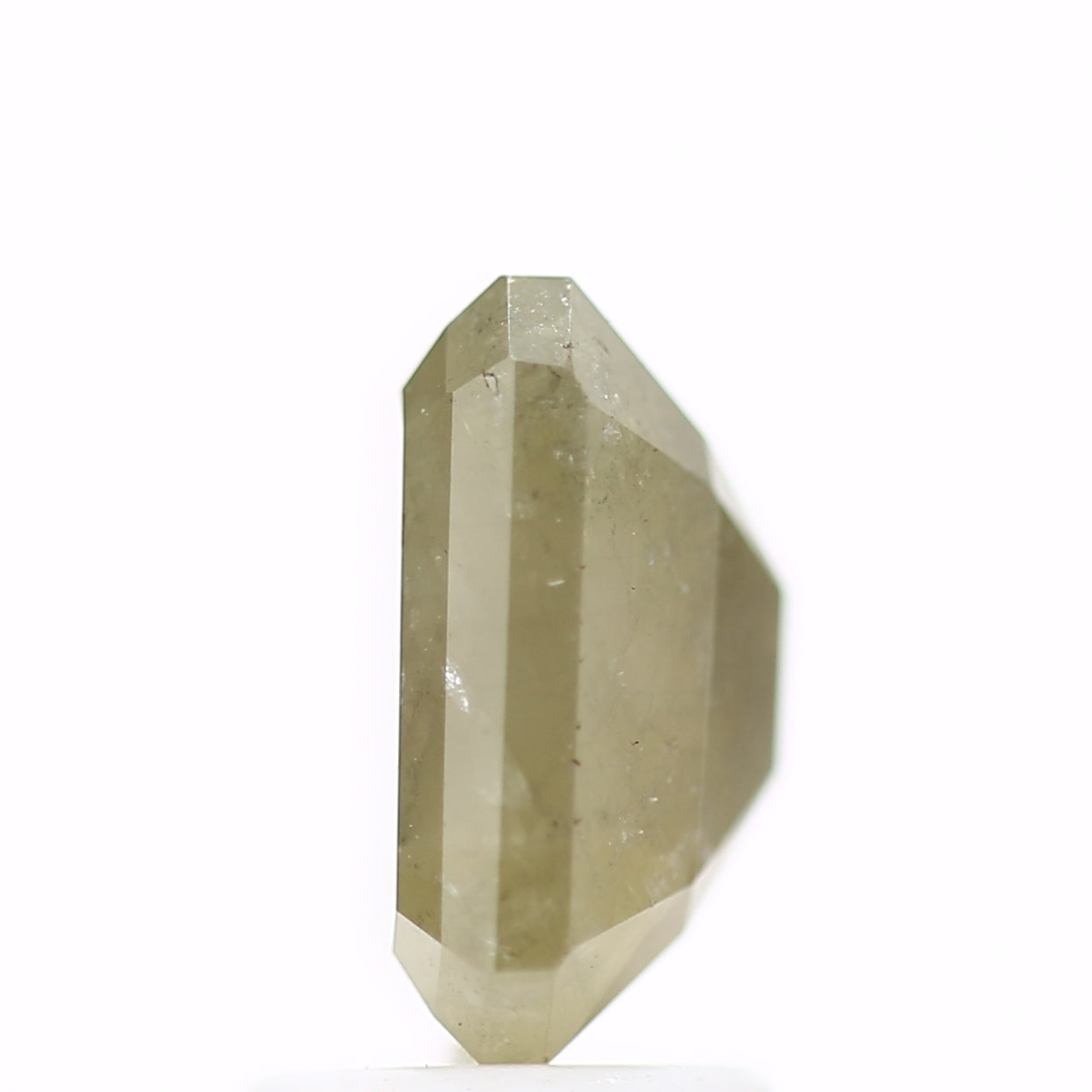2.57 Carat 8.56 MM Natural Gray Rustic Emerald Loose Diamond - Blackdiamond