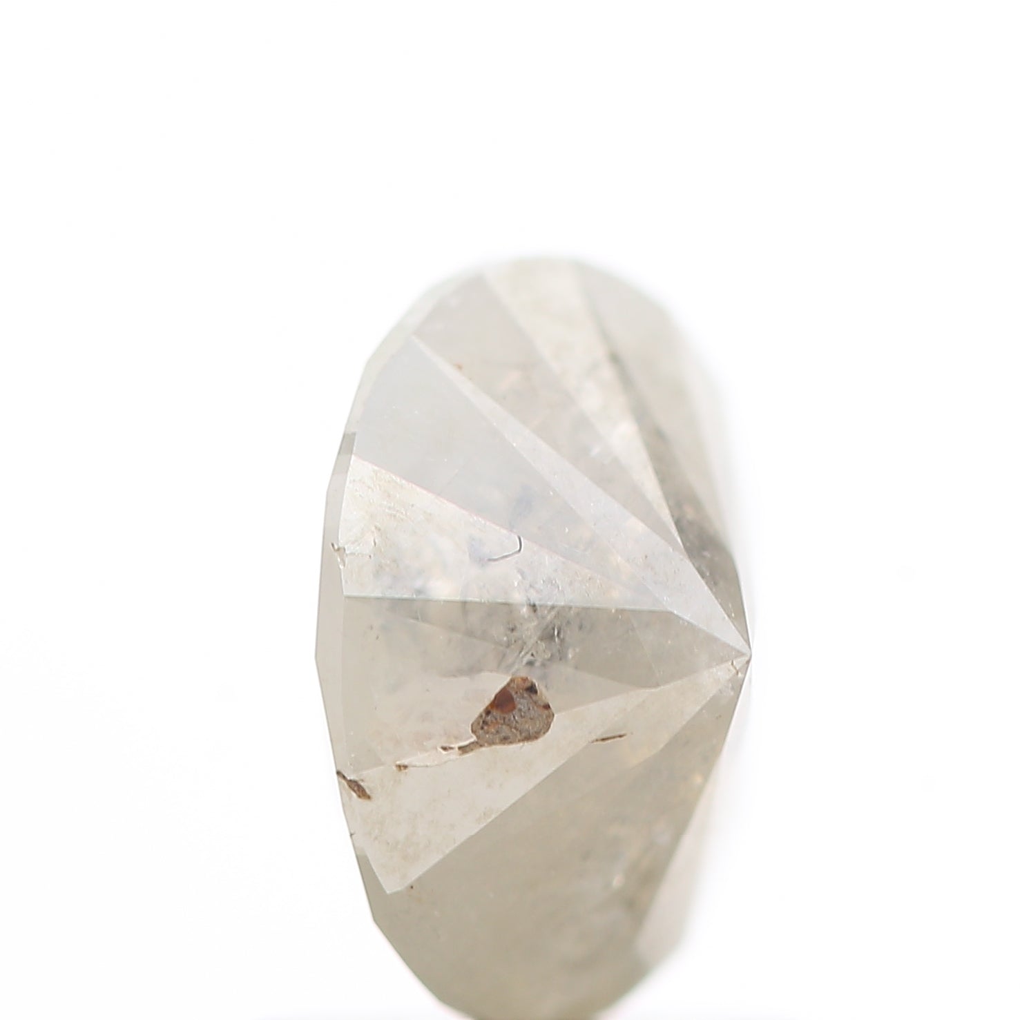 1.30 Carat Salt and Pepper Brilliant Oval Diamond 7.70 MM