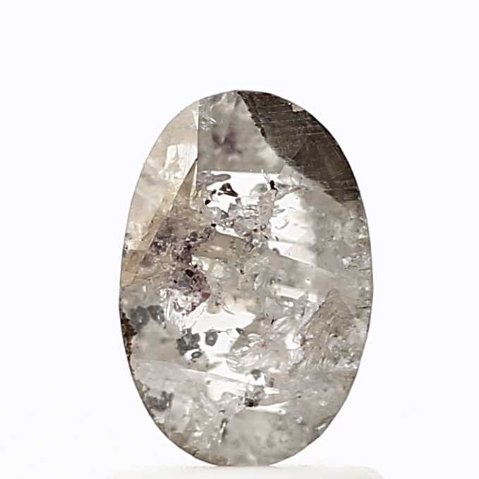 0.91 Carat Oval Shape Salt and pepper Diamond 7.82 MM