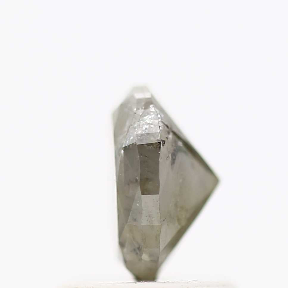 0.83 Carat Design Oval Salt Pepper Diamond Engagement Ring 6.44 MM