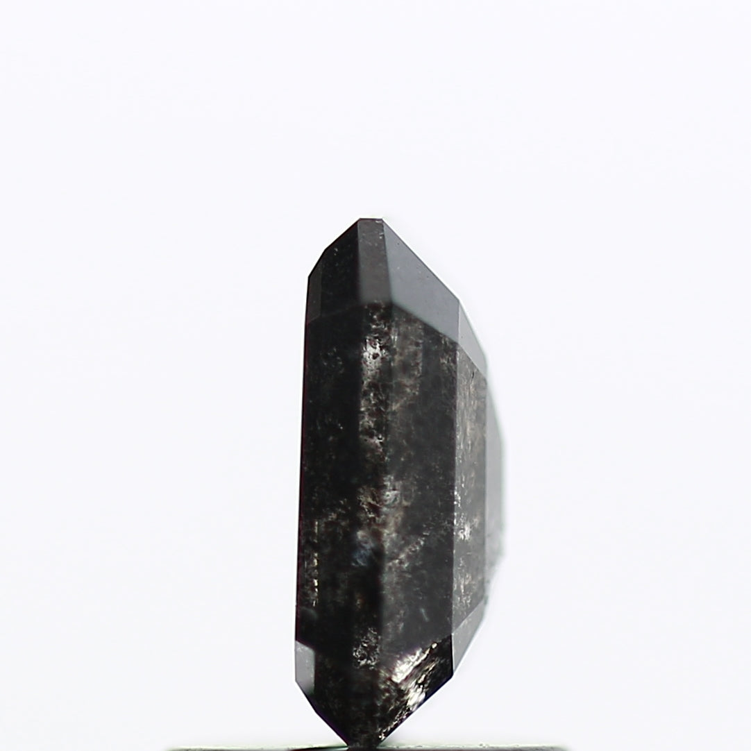 1.18 Carat 7.20 MM Galaxy Black Emerald Salt and Pepper Diamond