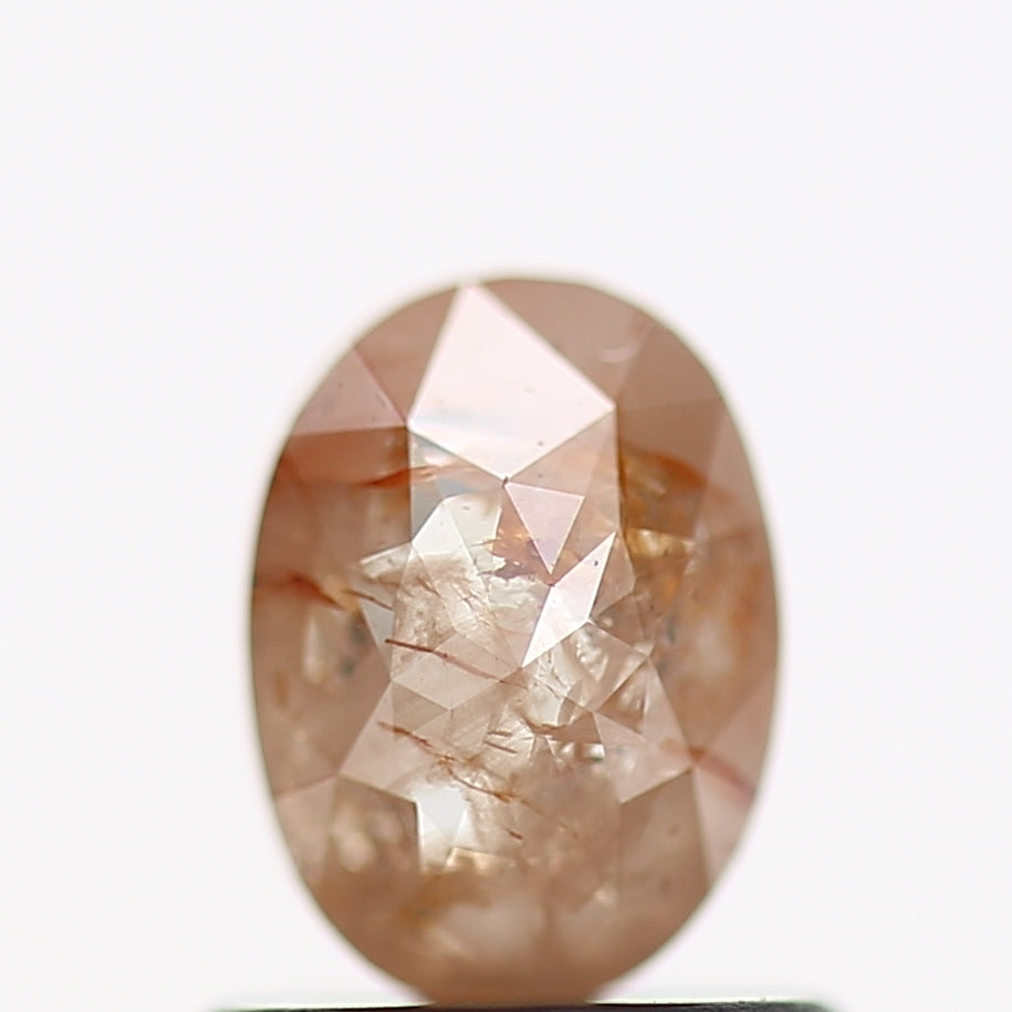 0.85 Carat Natural Rustic Oval Salt and Pepper Diamond 6.4 MM