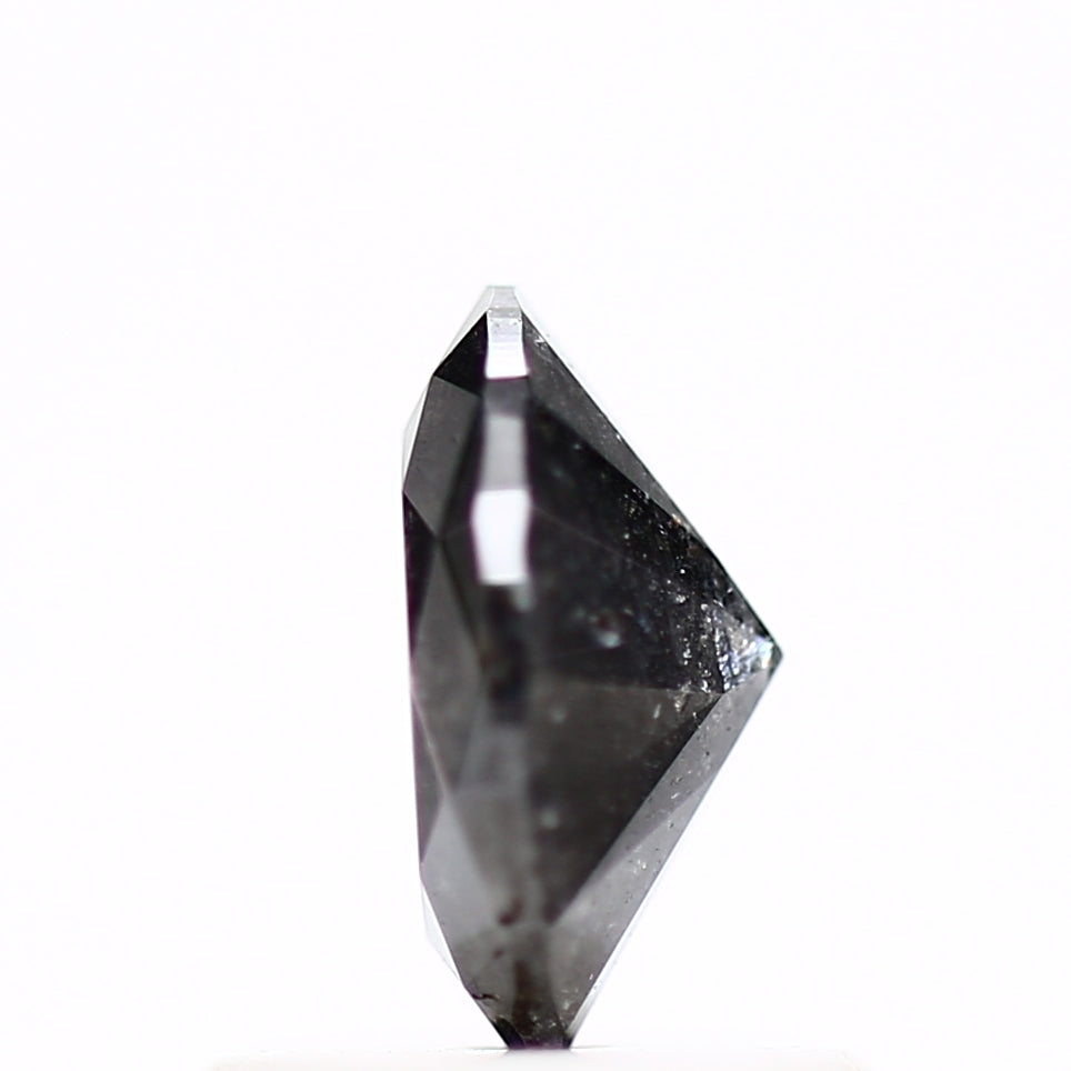 0.71 Carat Natural Fancy Black Oval Cut Diamond 6.72 MM